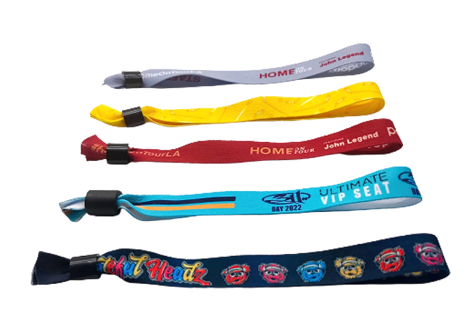 Custom Polyester Wristband Event Entry VIP Identification
